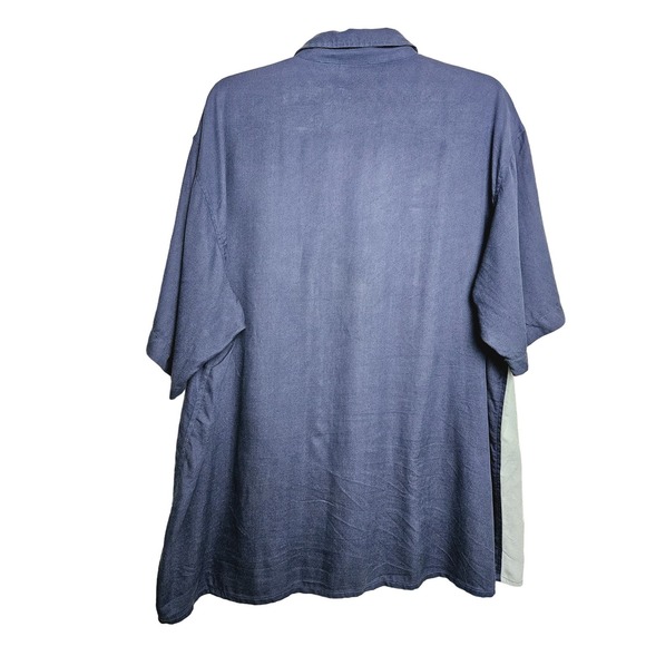 Lansky Bros. Clothier to the King Men's Silk Button Down Shirt Size XL - Picture 9 of 10